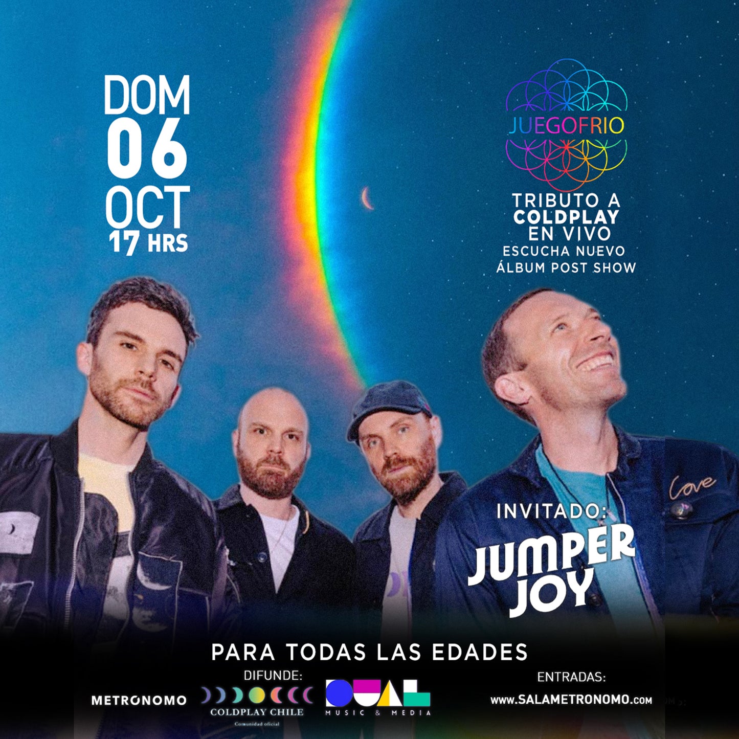 JUEGOFRIO: Tributo a Coldplay En Vivo